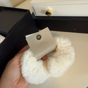 Urban Outfitters Fluffy White Hair Scrunchie